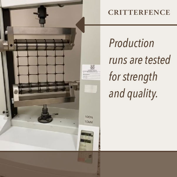 Production runs are tested for strength and quality